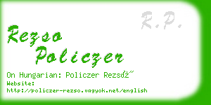 rezso policzer business card